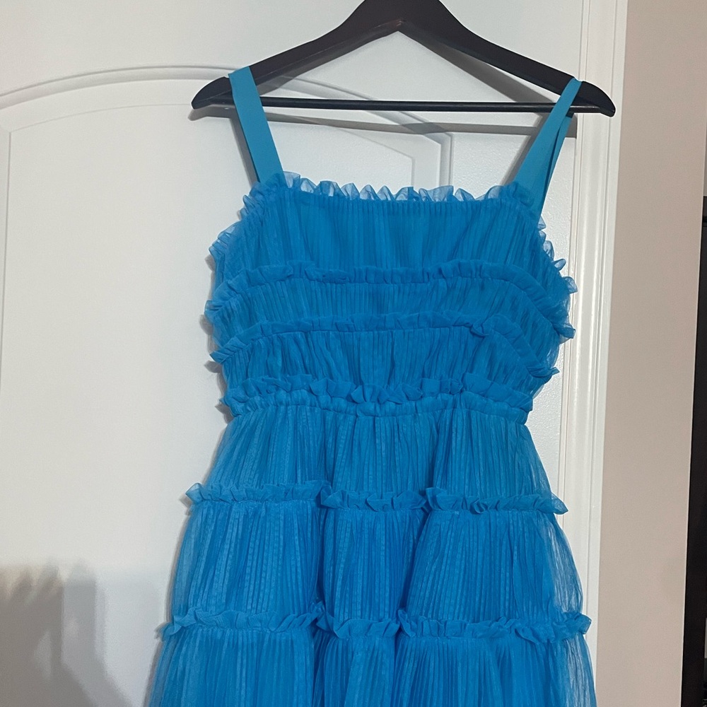 Blue dress with ruffles